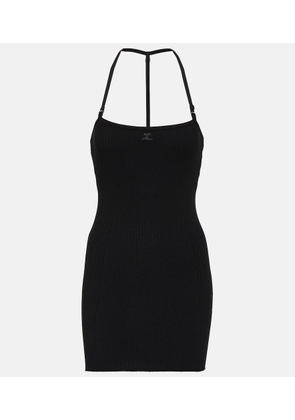Courreges Ribbed-knit minidress