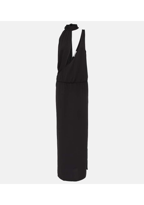 Christopher Esber Draped halterneck side-slit gown