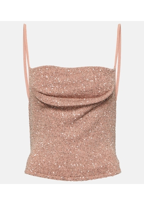 Altuzarra Diaplo metallic knit crop top