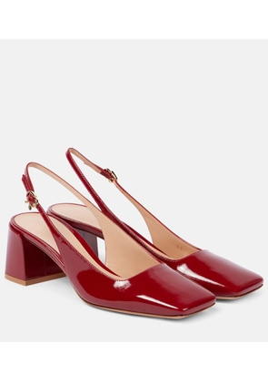 Gianvito Rossi Freeda patent leather slingback pumps