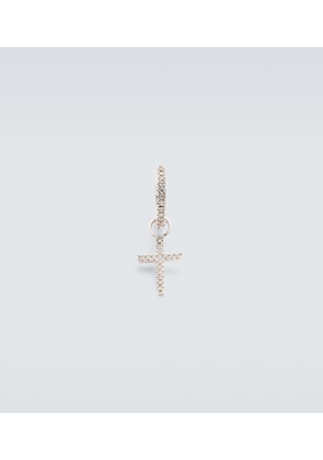 Mateo 14kt white gold single hoop earring with diamonds