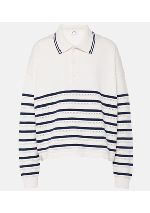 The Upside Wonder striped cotton polo sweater
