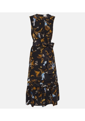Erdem Printed silk midi dress