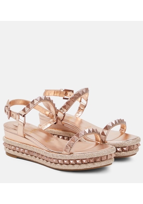 Christian Louboutin Pyraclou leather espadrilles