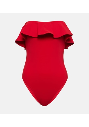 Karla Colletto Ruffled bandeau swimsuit