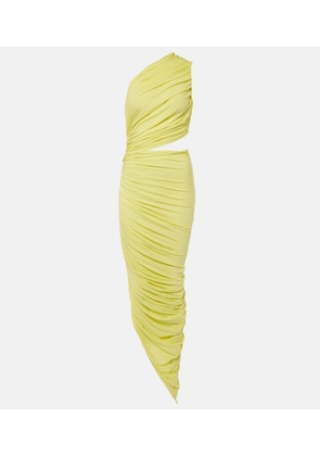 Alaia Ruched cutout jersey gown