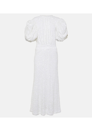 Rotate Bridal sequined puff-sleeve gown