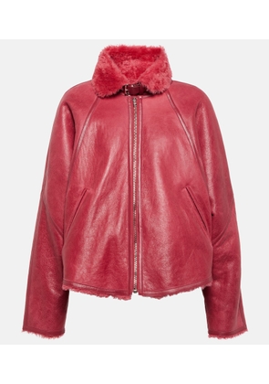Isabel Marant Acassy shearling-trimmed leather jacket