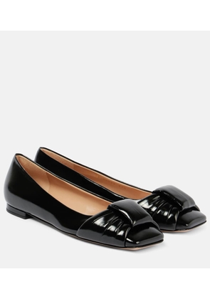 Gianvito Rossi Paradi bow-detail leather ballet flats