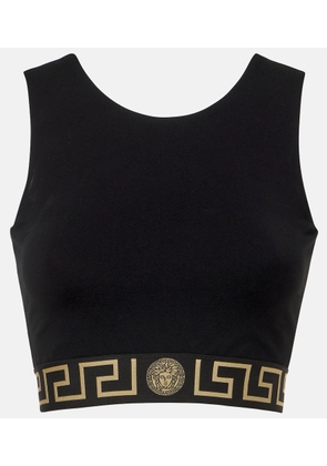 Versace Greca Border cropped tank top