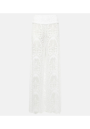 Alexandra Miro Charlize lace wide-leg pants