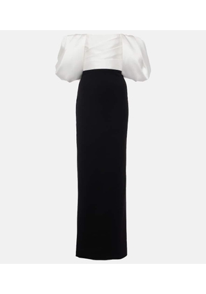 Solace London Sian gathered crepe twill gown