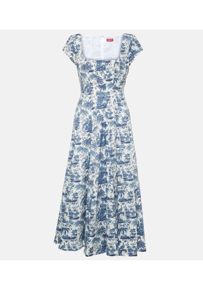 Staud Wells floral cotton midi dress