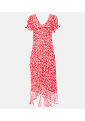 Rixo Clementina floral crepe midi dress