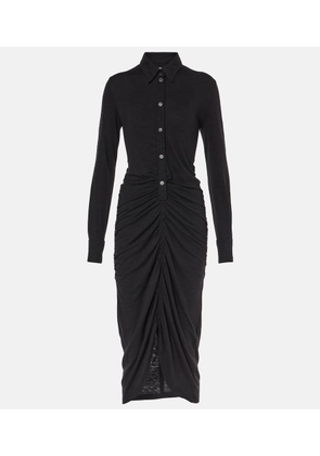 Marant Etoile Ivalia gathered jersey polo dress