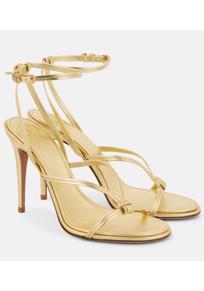 Valentino Garavani Eveninglam metallic leather sandals