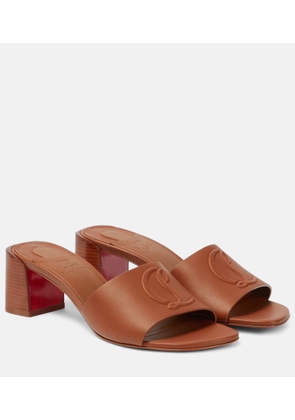 Christian Louboutin So CL 55 embossed leather mules