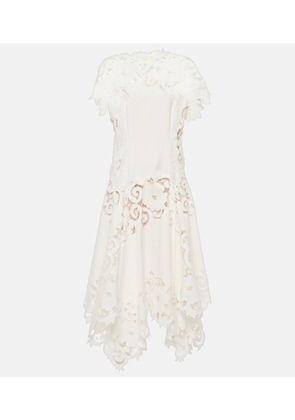 Oscar de la Renta Guipure lace midi dress