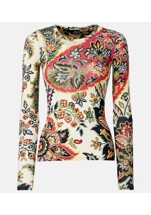 Etro Serafino printed wool-blend T-shirt