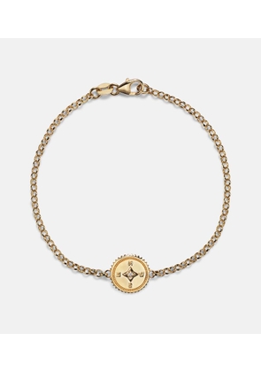 FoundRae Internal Compass 18kt gold bracelet with diamond