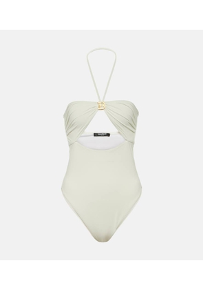Balmain Logo cutout swimsuit