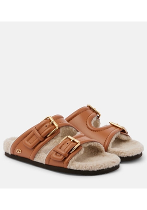 Valentino Garavani Fussfriend shearling-lined leather sandals