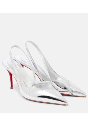 Christian Louboutin Posticha 80 metallic leather slingback pumps