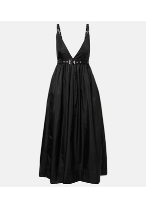 Ganni Belted duchesse midi dress
