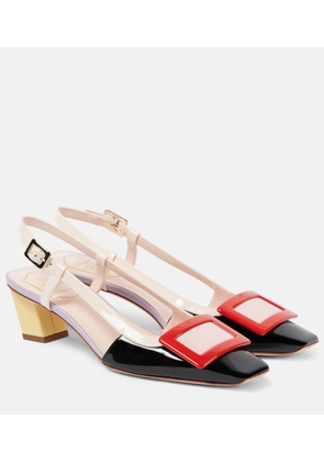 Roger Vivier Belle Vivier 45 leather slingback pumps