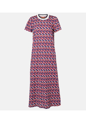 La DoubleJ Swing Sporty printed jersey midi dress