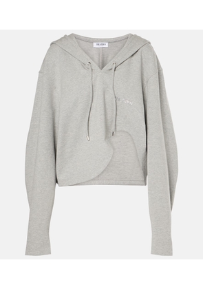 The Attico Asymmetric cotton-blend jersey hoodie