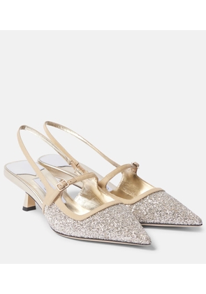 Jimmy Choo Didi 45 glitter slingback pumps