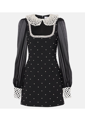Rebecca Vallance Alivia embellished crepe minidress