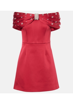 Rebecca Vallance Carmella embellished satin minidress