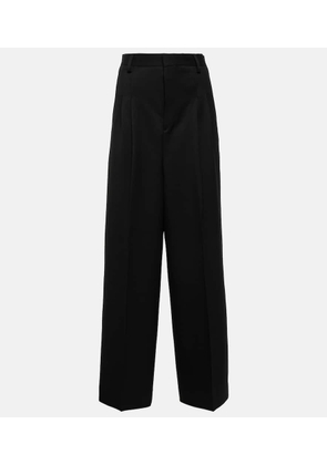 Ami Paris High-rise wool wide-leg pants