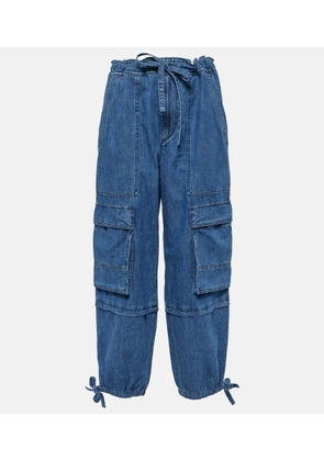 Marant Etoile Ivy mid-rise denim cargo pants