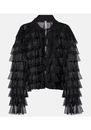 Norma Kamali Oversized ruffled jacket