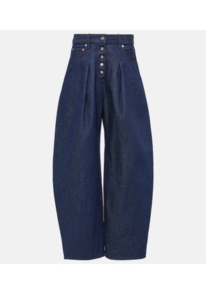Jacquemus De-Nimes Ovalo high-rise wide-leg jeans