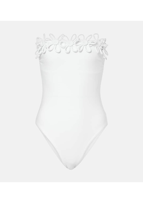 Karla Colletto Hana embroidered bandeau swimsuit