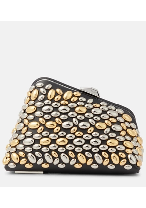 The Attico Midnight Mini embellished clutch