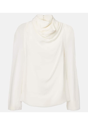Altuzarra Cara draped high-neck silk top