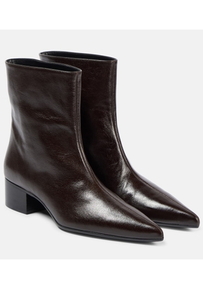 Khaite Andee leather ankle boots