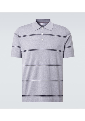 Brunello Cucinelli Striped cotton polo shirt