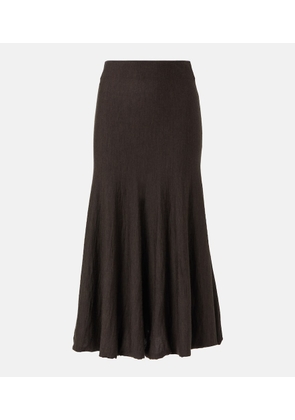 Khaite Mayu wool midi skirt