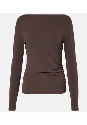 Max Mara Catullo ruched crepe jersey top