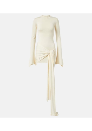 Aya Muse Gathered silk-blend minidress