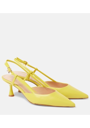 Gianvito Rossi Ascent 55 leather slingback pumps