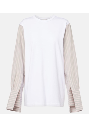 Dries Van Noten Deconstructed cotton-blend T-shirt