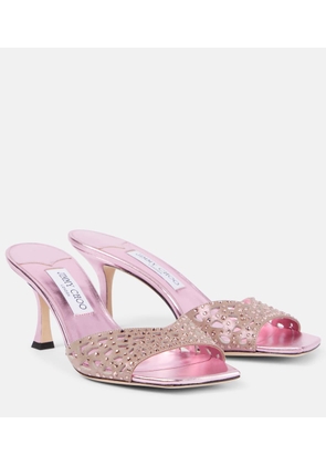 Jimmy Choo Skye 70 embellished suede mules