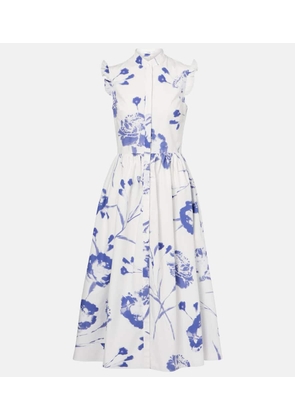 Erdem Floral cotton poplin midi dress